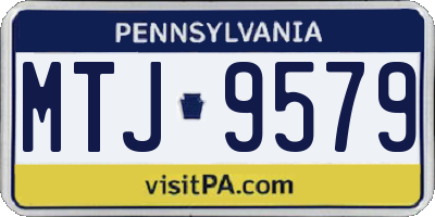 PA license plate MTJ9579