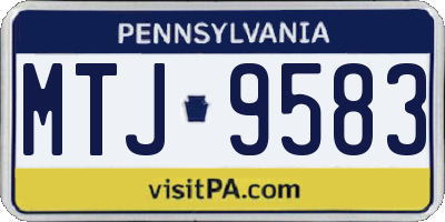 PA license plate MTJ9583