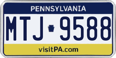 PA license plate MTJ9588