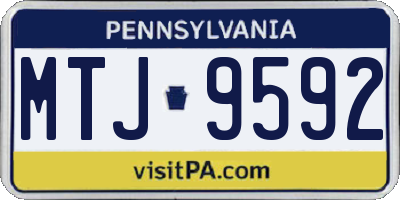 PA license plate MTJ9592