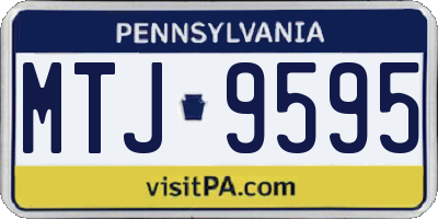 PA license plate MTJ9595