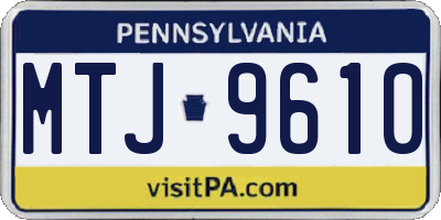 PA license plate MTJ9610