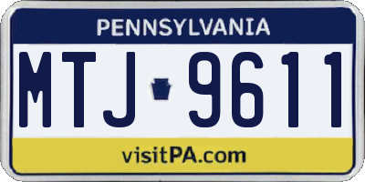 PA license plate MTJ9611