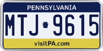 PA license plate MTJ9615
