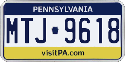 PA license plate MTJ9618