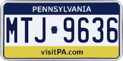 PA license plate MTJ9636