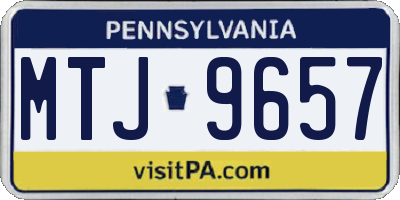 PA license plate MTJ9657
