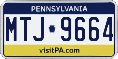 PA license plate MTJ9664