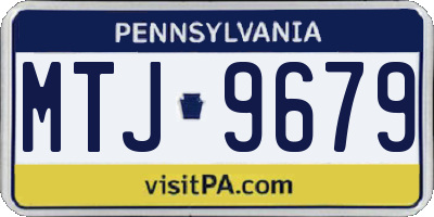 PA license plate MTJ9679