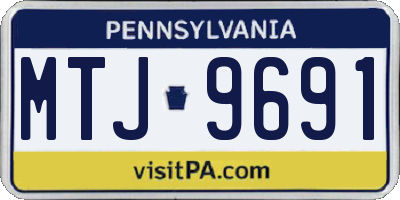 PA license plate MTJ9691