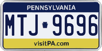 PA license plate MTJ9696