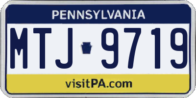 PA license plate MTJ9719