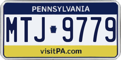 PA license plate MTJ9779