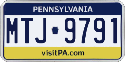 PA license plate MTJ9791