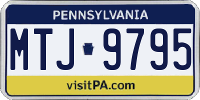 PA license plate MTJ9795