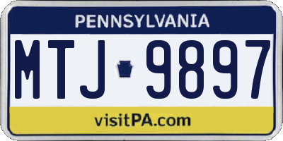 PA license plate MTJ9897