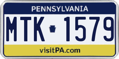 PA license plate MTK1579