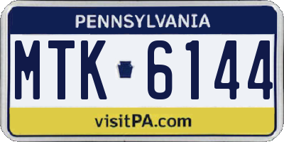 PA license plate MTK6144