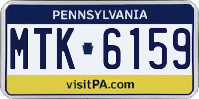 PA license plate MTK6159