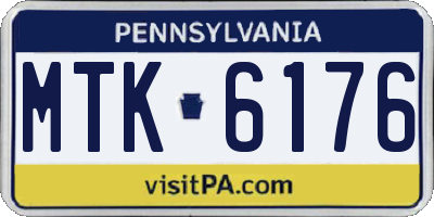 PA license plate MTK6176