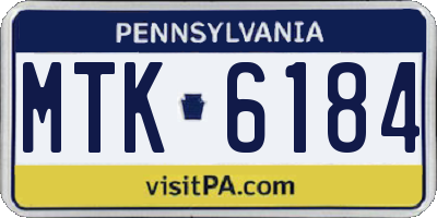 PA license plate MTK6184