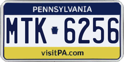 PA license plate MTK6256