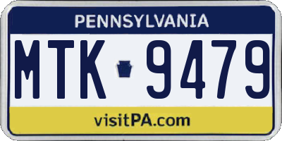 PA license plate MTK9479