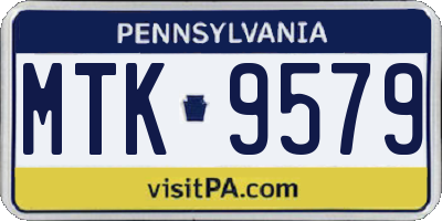 PA license plate MTK9579