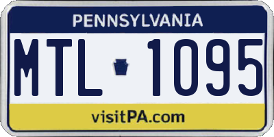 PA license plate MTL1095