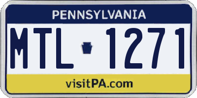 PA license plate MTL1271