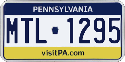 PA license plate MTL1295