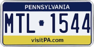 PA license plate MTL1544