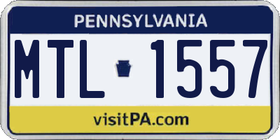 PA license plate MTL1557