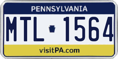 PA license plate MTL1564