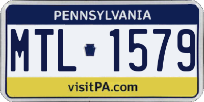 PA license plate MTL1579