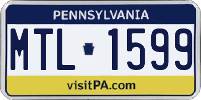 PA license plate MTL1599