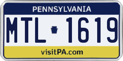 PA license plate MTL1619