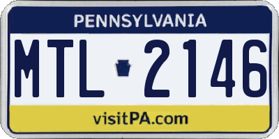 PA license plate MTL2146