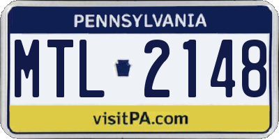 PA license plate MTL2148