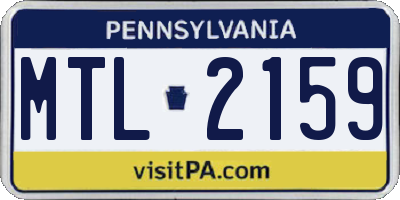 PA license plate MTL2159