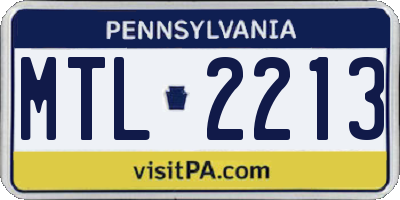 PA license plate MTL2213