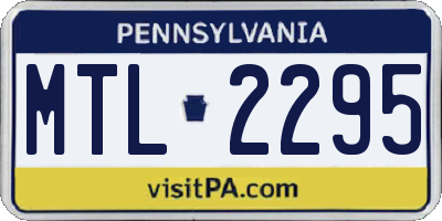 PA license plate MTL2295