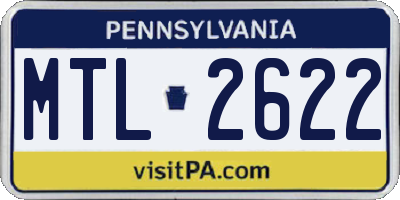 PA license plate MTL2622