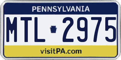 PA license plate MTL2975