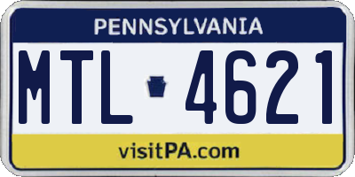 PA license plate MTL4621