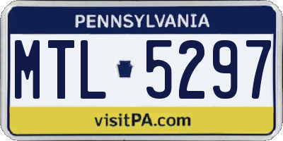 PA license plate MTL5297