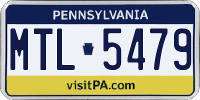 PA license plate MTL5479