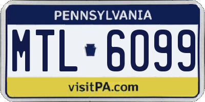 PA license plate MTL6099