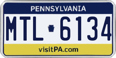 PA license plate MTL6134