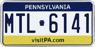 PA license plate MTL6141